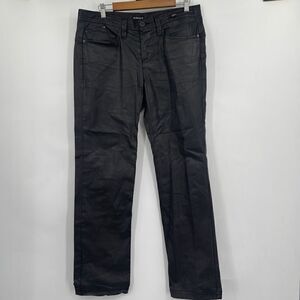 Orthodox Black Shiny Cotton Blend Skinny Blake Denim Jeans Size 34